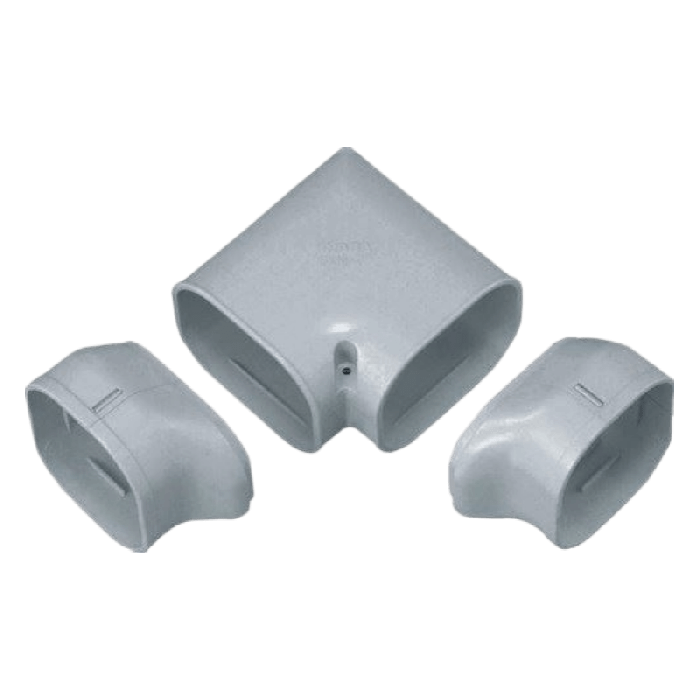 Klimaanlage gedrehte Kurve 90 Grad - GRAU (SN-77-G)