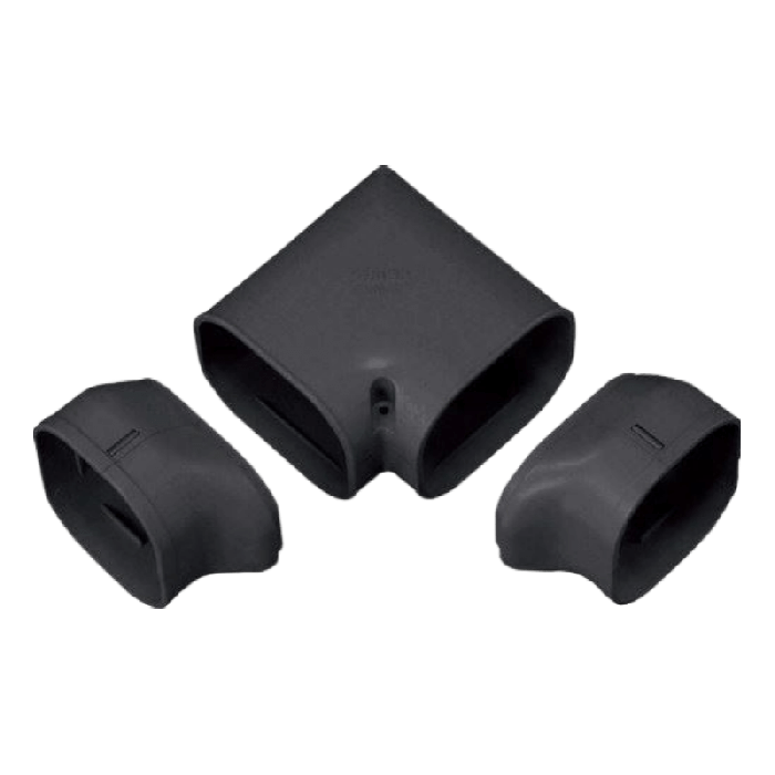 Klimaanlage 90 Grad gedrehtes Rohr - SCHWARZ (SN-77-K)