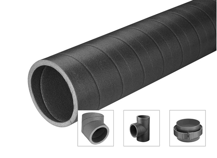 Isoliertes Rohrsystem Ø 160 mm – L = 1000 mm