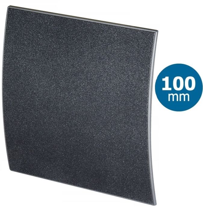 Pro-Design Badlüfter – STANDARD (KW100) – Ø 100 mm – Kunststoff – Grafit DELUXE