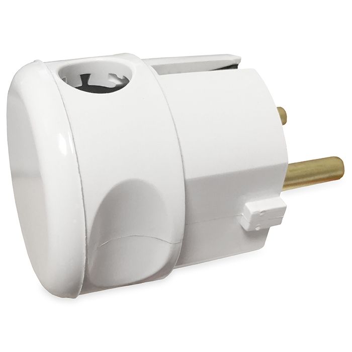 Winkelstecker mit seitlicher Kabeleinführung (Randerdung) Winkelstecker mit seitlicher Kabeleinführung (Randerdung)