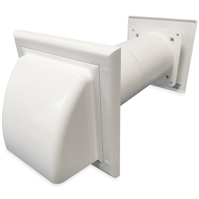 Kompakter dezentrale Lüftungsanlage - WRG-Ventilator HRV125P mit Wärmetauscher – 50 & 70 m3/h – inkl. Fernbedienung