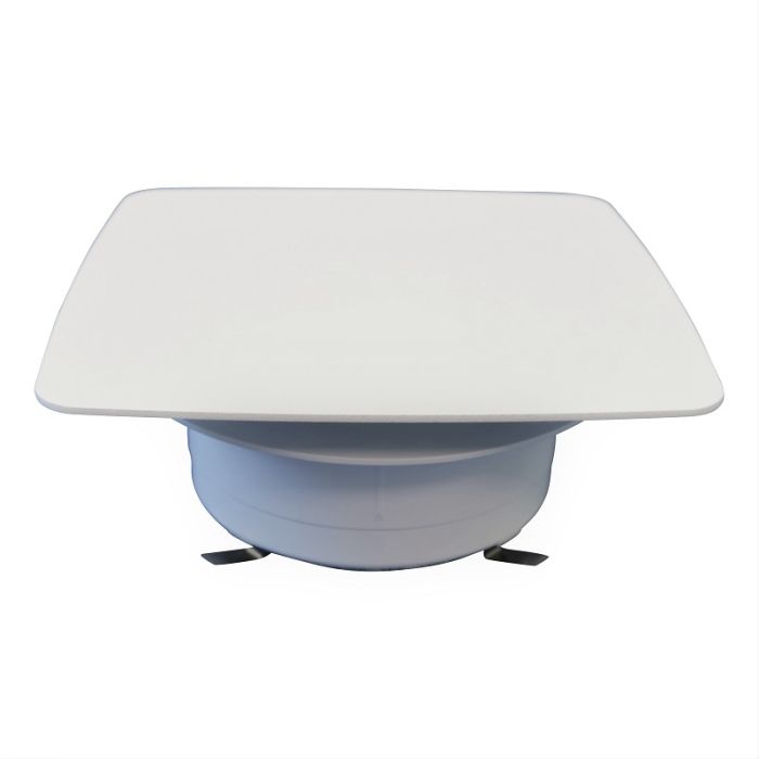 Duco Ducovent Design abgerundetes Quadrat XL Lüftungsventil Ø125mm - WEISS RAL9016