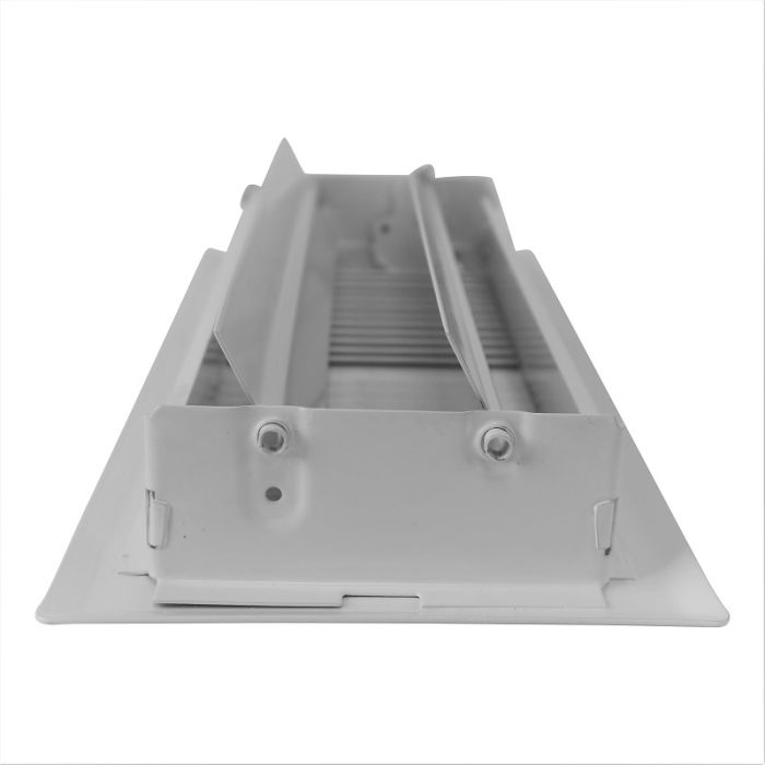 Bodengitter verstellbar mit festen Lamellen – Lochgröße 254 x 102 mm – Stahl – WEISS RAL9003