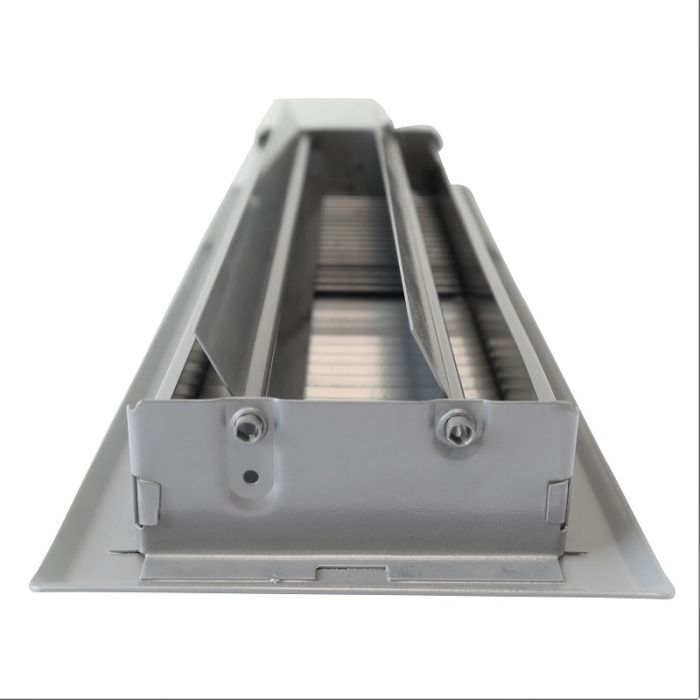 Bodengitter verstellbar mit festen Lamellen – Lochgröße 356 x 102 mm – Stahl – GRAU RAL9006