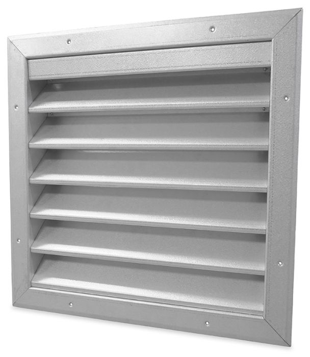 Außenwandgitter – große Luftvolumen – Stahl (verzinkt) – 600 x 600 mm (G74-6060V)