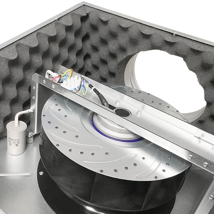 Blauberg ISO-B-125 Lüftungsbox 330 m3/h – schallgedämmt – ERP2018 – 125-mm-Anschluss 