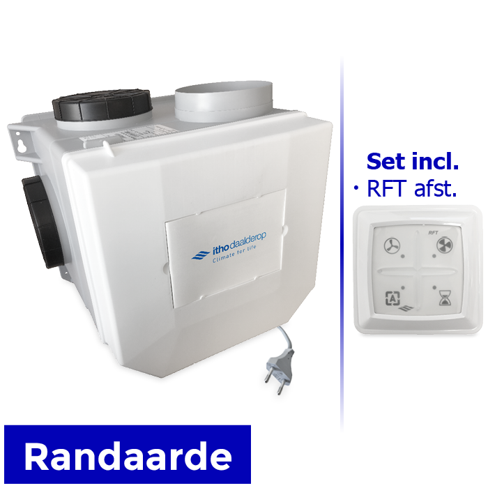 Itho Wohnraumlüftung mit Feuchtigkeitssensor CVE-S ECO RFT SE – Eurostecker – inklusive RFT AUTO Fernbedienung Itho Wohnraumlüftung mit Feuchtigkeitssensor CVE-S ECO RFT SE – Eurostecker – inklusive RFT AUTO Fernbedienung