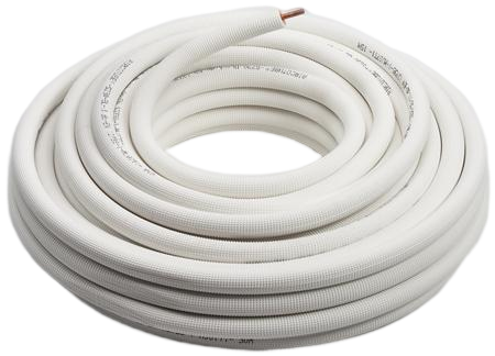 Kühlrohr aus Kupfer, isoliert (1/4 Zoll, Länge 25 m)