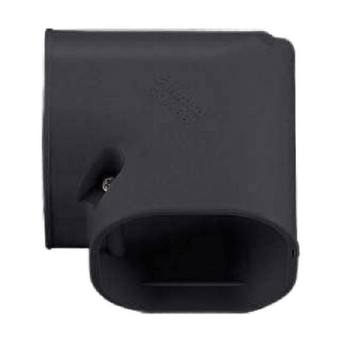 Klimaanlage kurze flache Kurve 90 Grad - SCHWARZ (SKM-77-K)