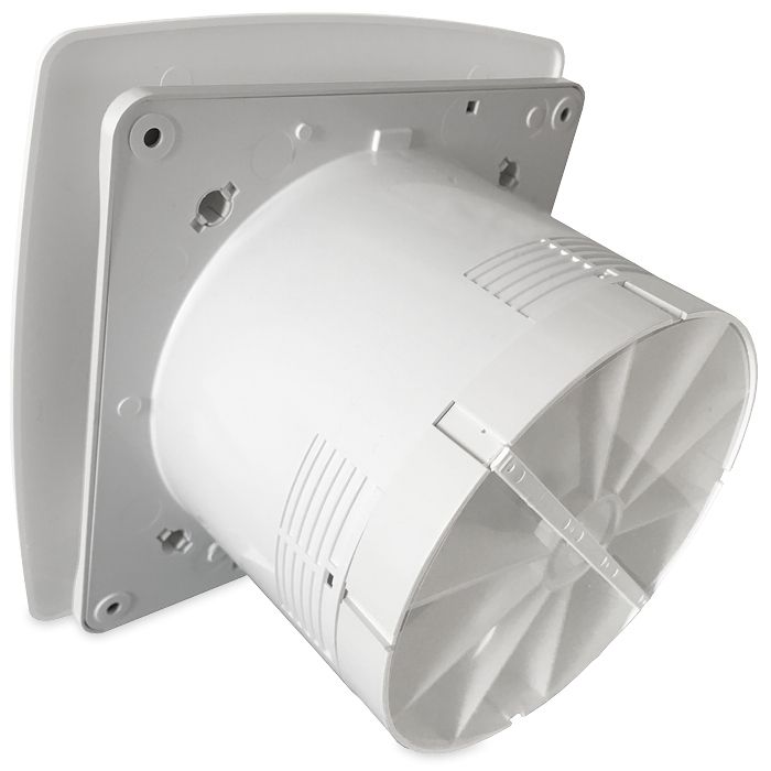 Pro-Design Badlüfter – STANDARD (KW100) – Ø 100 mm – WEISS *Bold-Line*