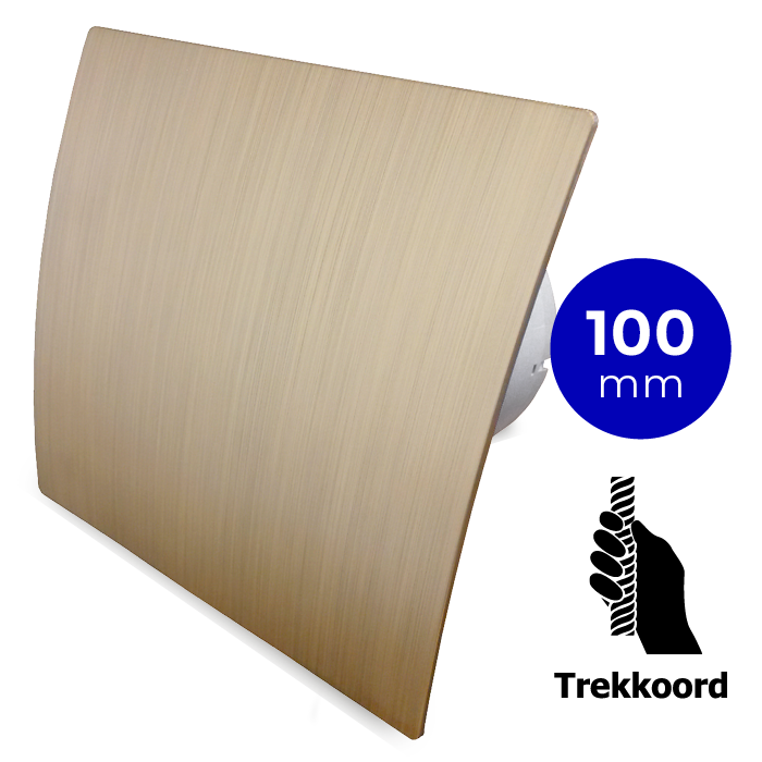 Pro-Design Badlüfter – ZUGSEIL (KW100W) – Ø 100 mm – Kunststoff – Gold