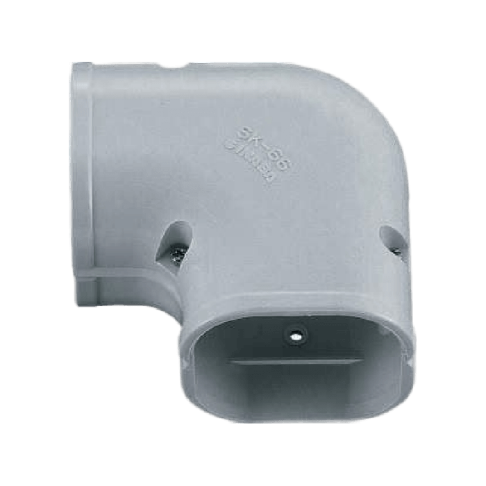 Klimaanlage langer flacher Bogen 90 Grad - GRAU (SK-77-G)