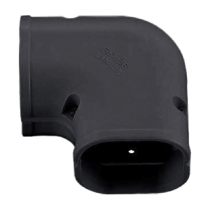 Klimaanlage lange flache Biegung 90 Grad - SCHWARZ (SK-77-K)