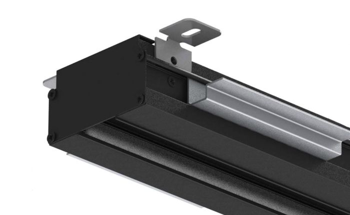 Verputzbares, rahmenloses Liniengitter - 900mm - unisolierter Anschlusskasten Ø125mm - ABLEITUNG