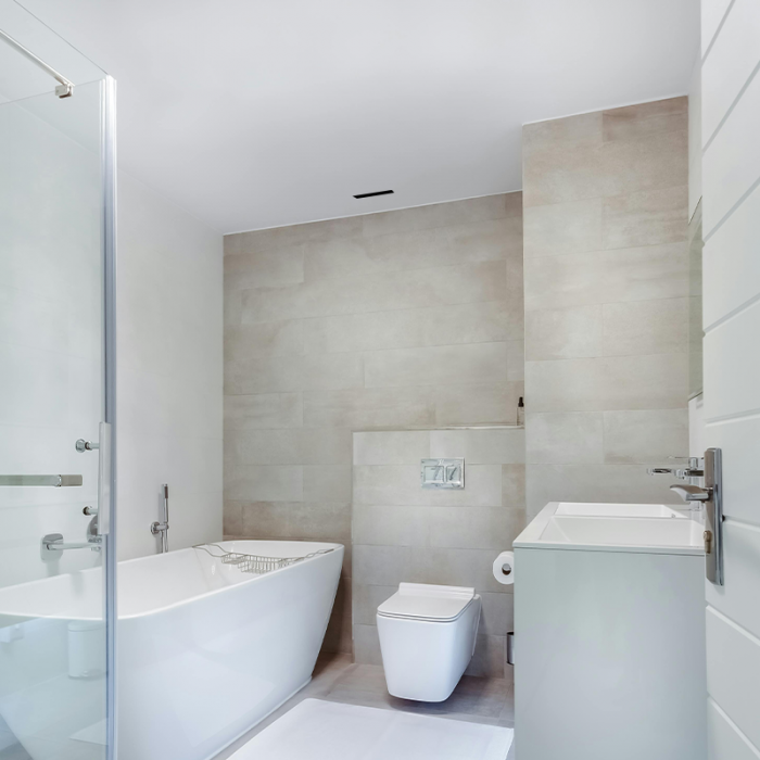 Whisper einstellbares Designventil - LINE - 125mm - Zuluft/Abluft - Weiß - mit Plenum