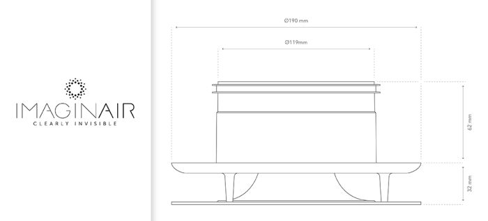 Tellerventil Design Small - Abluft und Zuluft - Ø 125 mm - weiß RAL9003