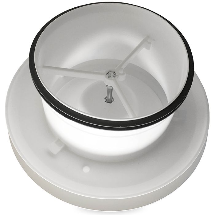 Tellerventil Design Small - Abluft und Zuluft - Ø 125 mm - weiß RAL9003