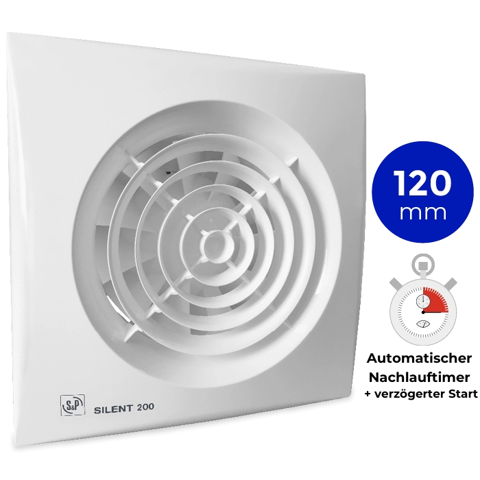 Badlüfter Soler und Palau Silent (200CRZ) - Ø 120mm - Mit Nachlauf