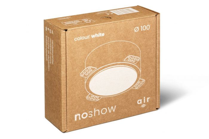 NoShow verputzbare Designventil 100mm - Zu- und Abluft - Weiß