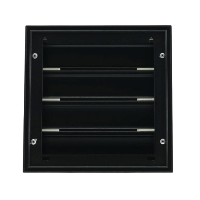 Lamellengitter Aufbaumontage (BxH) 173 x 173mm - Aluminium - RAL9005 - SCHWARZ