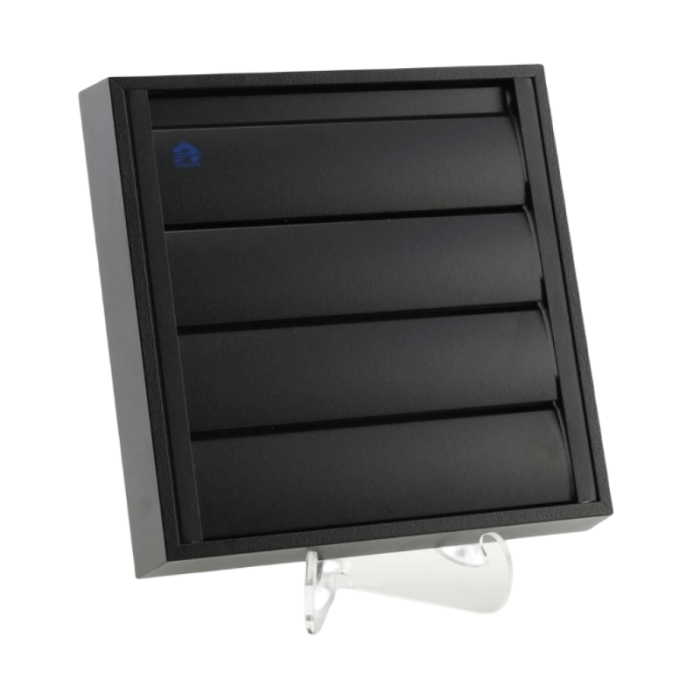 Lamellengitter Aufbaumontage (BxH) 173 x 173mm - Aluminium - RAL9005 - SCHWARZ