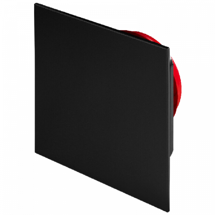 Whisper Designventil Quadrat 125mm Kunststoff - Abluft und Zuluft - Schwarz (matt)