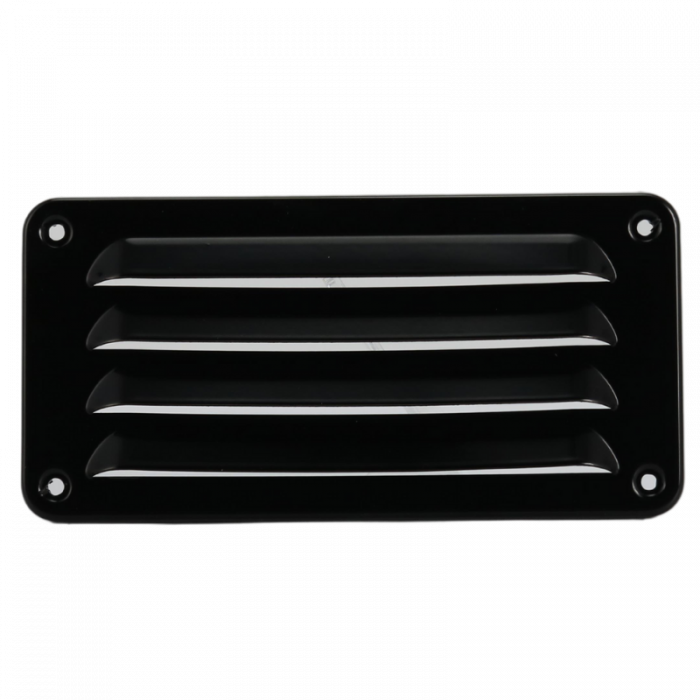 Aluminium-Lamellengitterrost Aufbaumontage 180 x 90 mm -  SCHWARZ (1-1809Z)