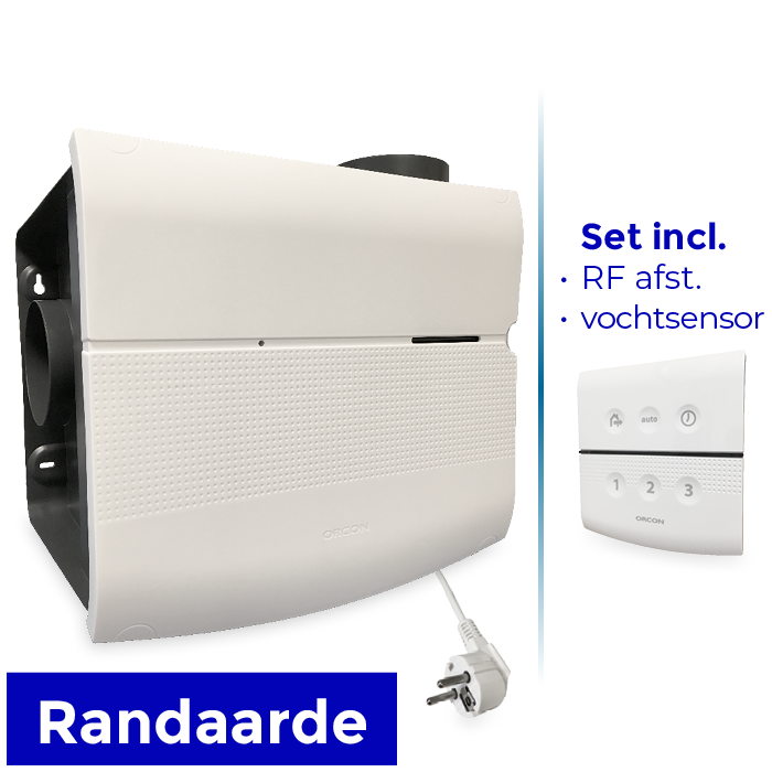 Orcon Wohnraumlüftung MVS-15RHB – 550 m3/h – mit Feuchtigkeitssensor und Fernbedienung Orcon Wohnraumlüftung MVS-15RHB – 550 m3/h – mit Feuchtigkeitssensor und Fernbedienung