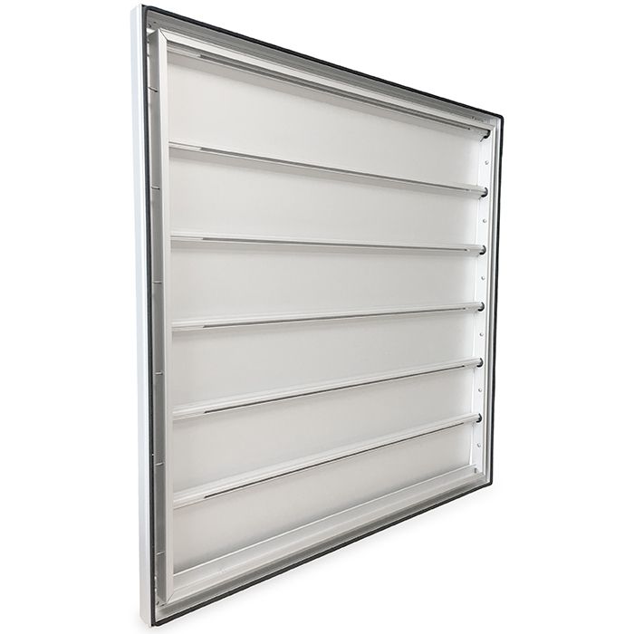 Lamellengitter Aufputz – 655 x 655 mm – große Lamellen (12HD-6666AA)