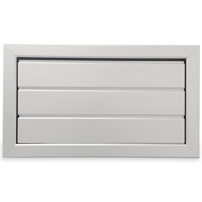 Lamellengitter Aufbaumontage (BxH) 355 x 205 mm - Aluminium - ungefärbt eloxiert