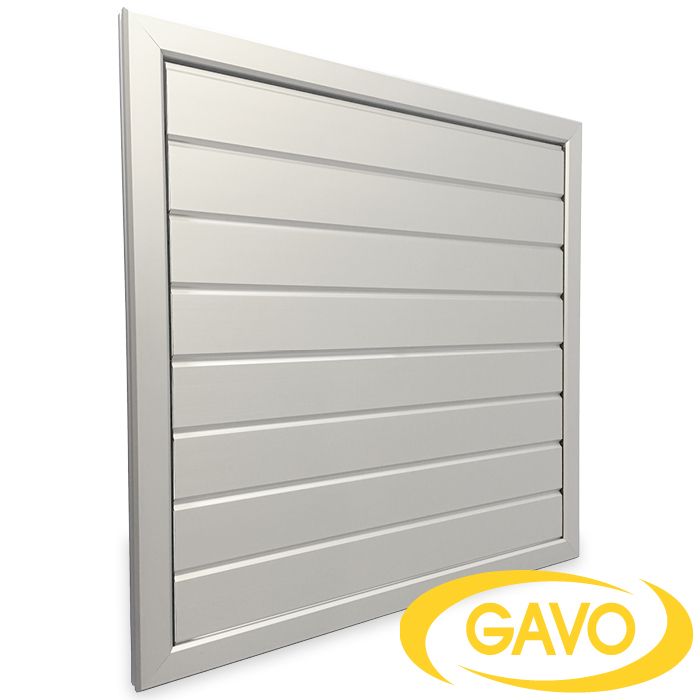 Lamellengitter Aufbaumontage (BxH) 455 x 455 mm - Aluminium - ungefärbt eloxiert