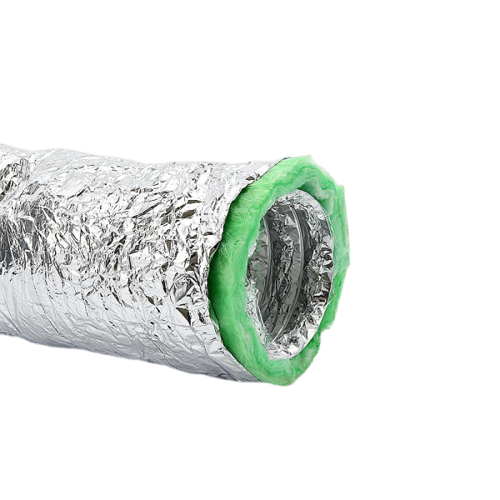 Isolierter flexibler Lüftungsschlauch – Aluminium – Ø 200 mm – Länge 1 METER Isolierter flexibler Lüftungsschlauch – Aluminium – Ø 200 mm – Länge 1 METER