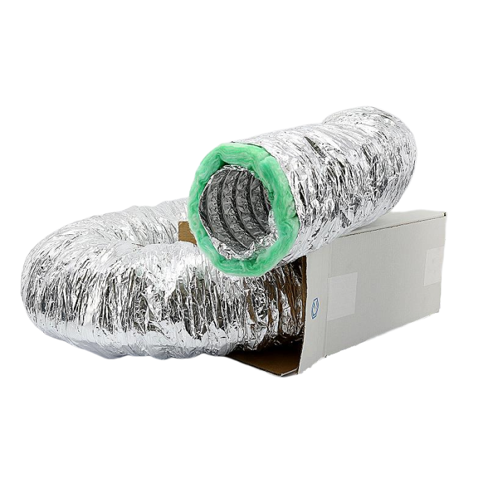 Isolierter flexibler Lüftungsschlauch - Ø80mm - Aluminium - KARTON zu 10 METERN Isolierter flexibler Lüftungsschlauch - Ø80mm - Aluminium - KARTON zu 10 METERN