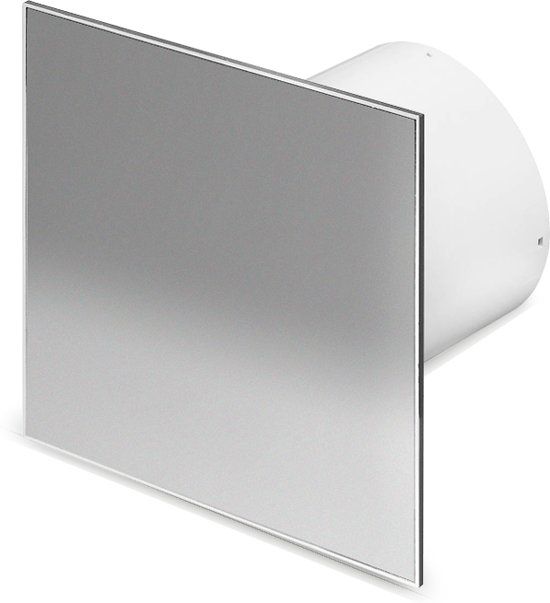 Pro-Design Badlüfter – mit Nachlauf + Feuchtigkeitssensor (KW100H) – Ø 100 mm – Edelstahl flach