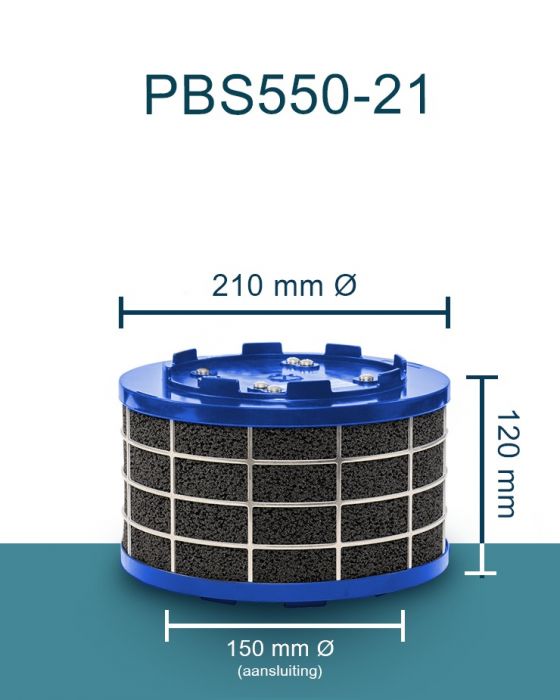 PuriVent SILO Plasmafilter für Dunstabzugshaube (Schacht 240 mm+) – 550 m3/h – Anschluss Ø 150 mm
