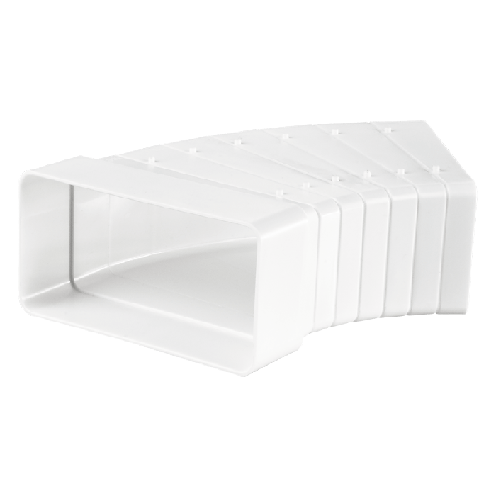  Variabler Kunststoff-Bogen 3° bis 48° – 110 x 55 mm – WEISS