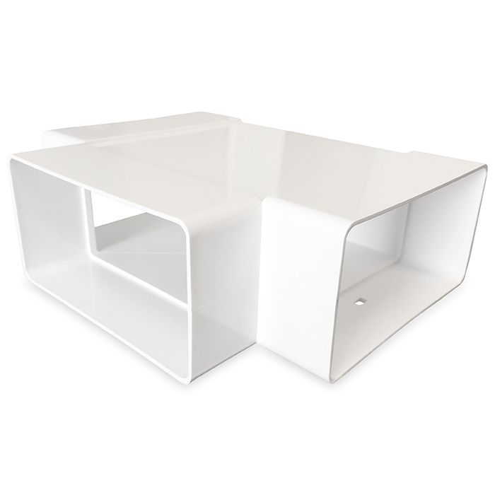 Horizontales Kunststoff-T-Stück 90° für Lüftungskanal 110 x 55 mm Horizontales Kunststoff-T-Stück 90° für Lüftungskanal 110 x 55 mm