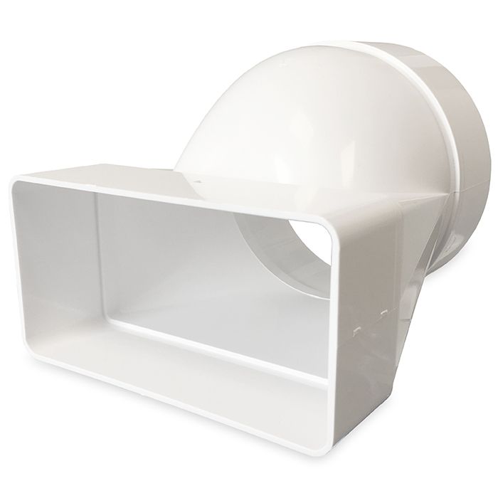 Reduzierstück Kunststoff - 110 x 55 mm auf Ø 100 mm – asymmetrisch