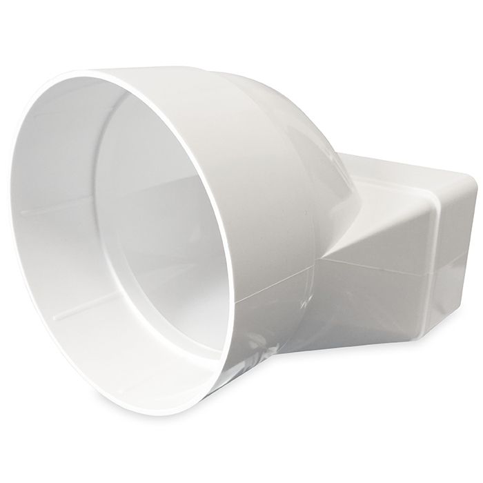 Kunststoff-Reduzierstück 120 x 60 mm auf Ø 100 mm – asymmetrisch Kunststoff-Reduzierstück 120 x 60 mm auf Ø 100 mm – asymmetrisch