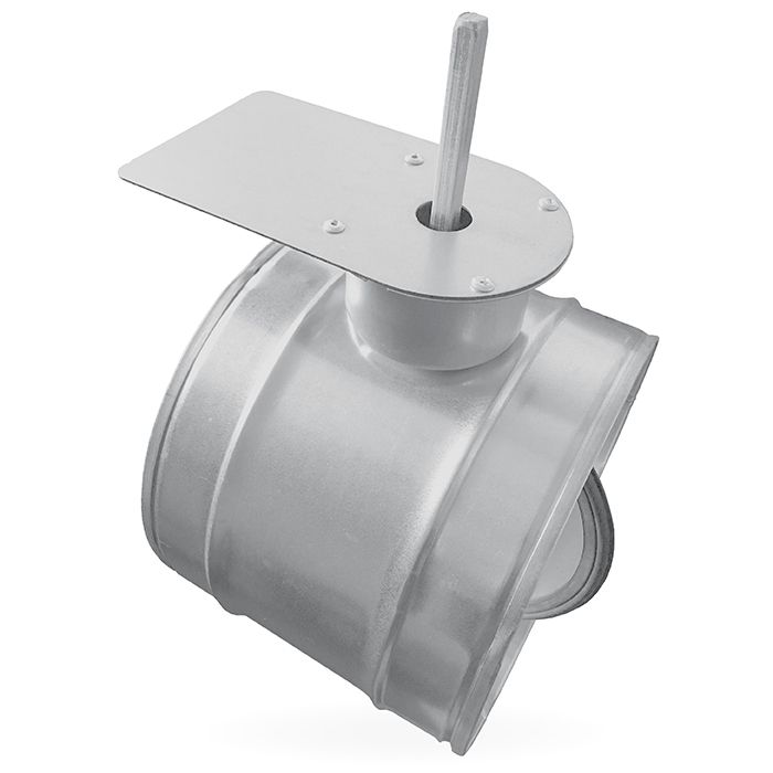 Regelventil Ø 100 mm mit Motorsitz zur Montage des Servomotors - luftdicht