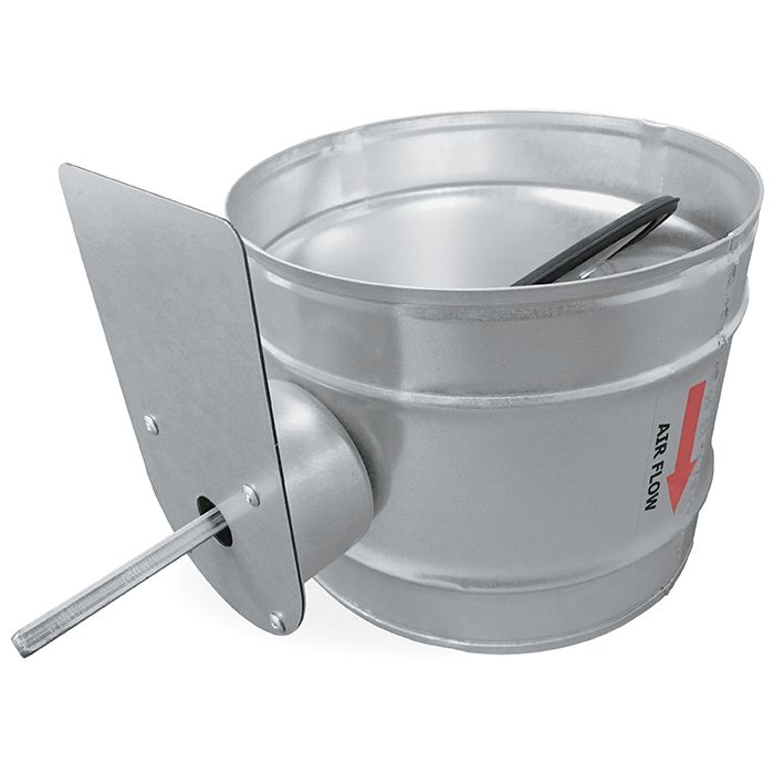 Regelventil Ø 125 mm mit Motorsitz zur Montage des Servomotors - luftdicht