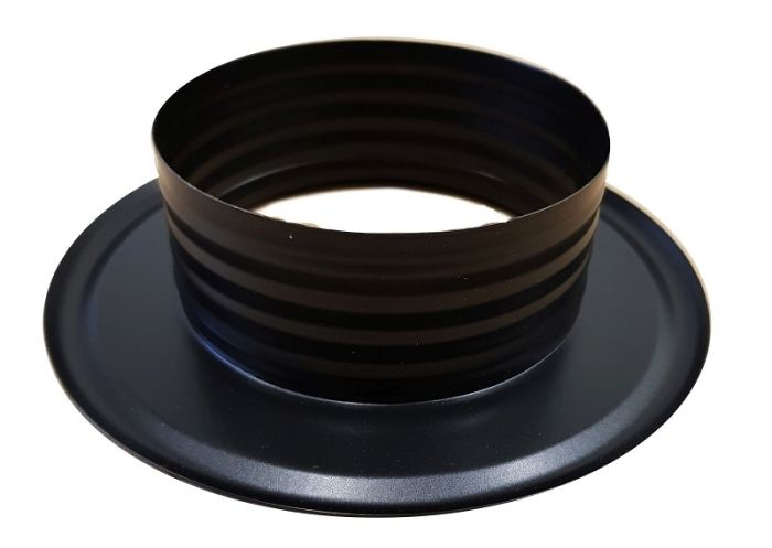 Abschlussrosette Ø 100 mm – Schwarz