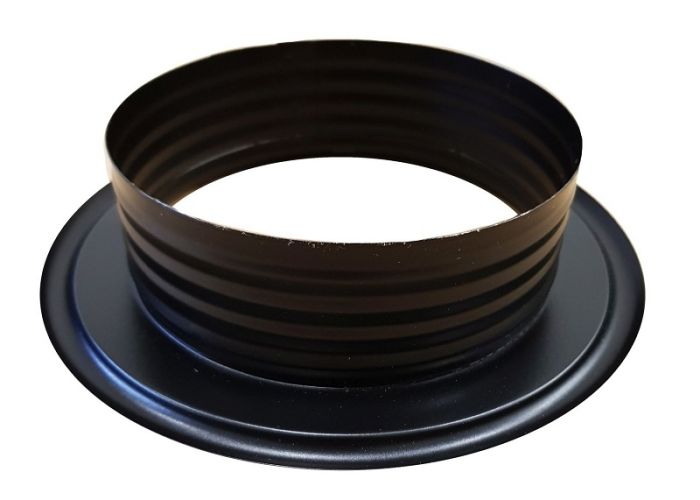 Abschlussrosette Ø 125 mm – Schwarz