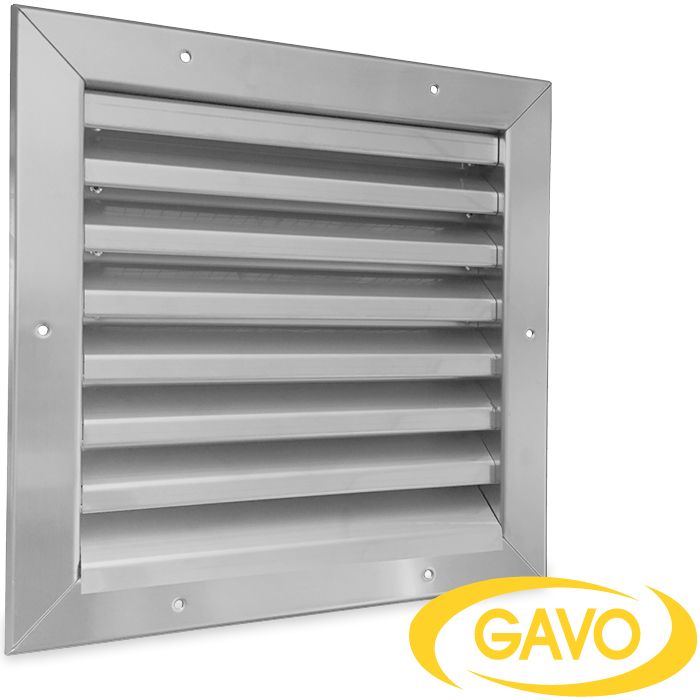 Außenwandgitter Einbaumaß (BxH) 300 x 200 mm -  Edelstahl 304 