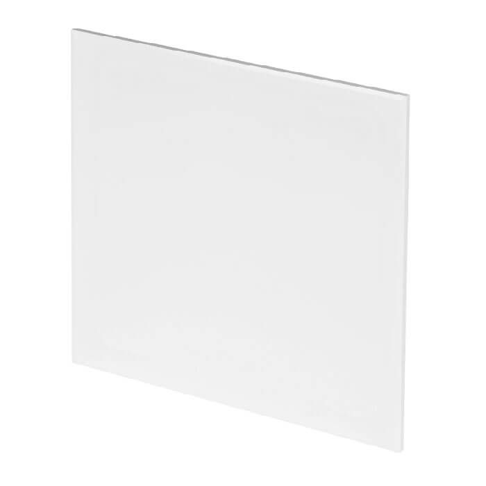 Design-Lüftungsgitter quadratisch (Abluft & Zuluft) Ø 125 mm – flacher Kunststoff – Weiß