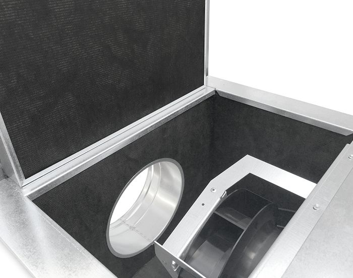 S&P CAB-160 ECOWATT energiesparende EC-Lüfterbox 675 m3/h - schallgedämpft - 2x RCF160/150 mm