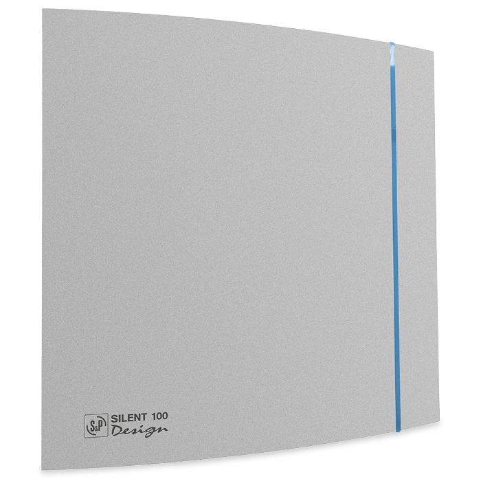 Design Badlüfter Soler & Palau Silent (100CRZ) - Ø 100mm - Mit Nachlauf (silber) Design Badlüfter Soler & Palau Silent (100CRZ) - Ø 100mm - Mit Nachlauf (silber)