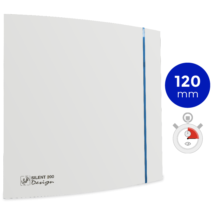 Design Badlüfter Soler & Palau Silent (200CRZ) - Ø 120mm - Mit Nachlauf Design Badlüfter Soler & Palau Silent (200CRZ) - Ø 120mm - Mit Nachlauf