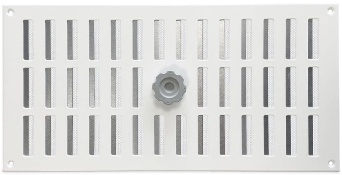 Abschließbares Schiebegitter Aluminium - Aufbaumontage 400 x 200 mm - weiß (3-4020W)